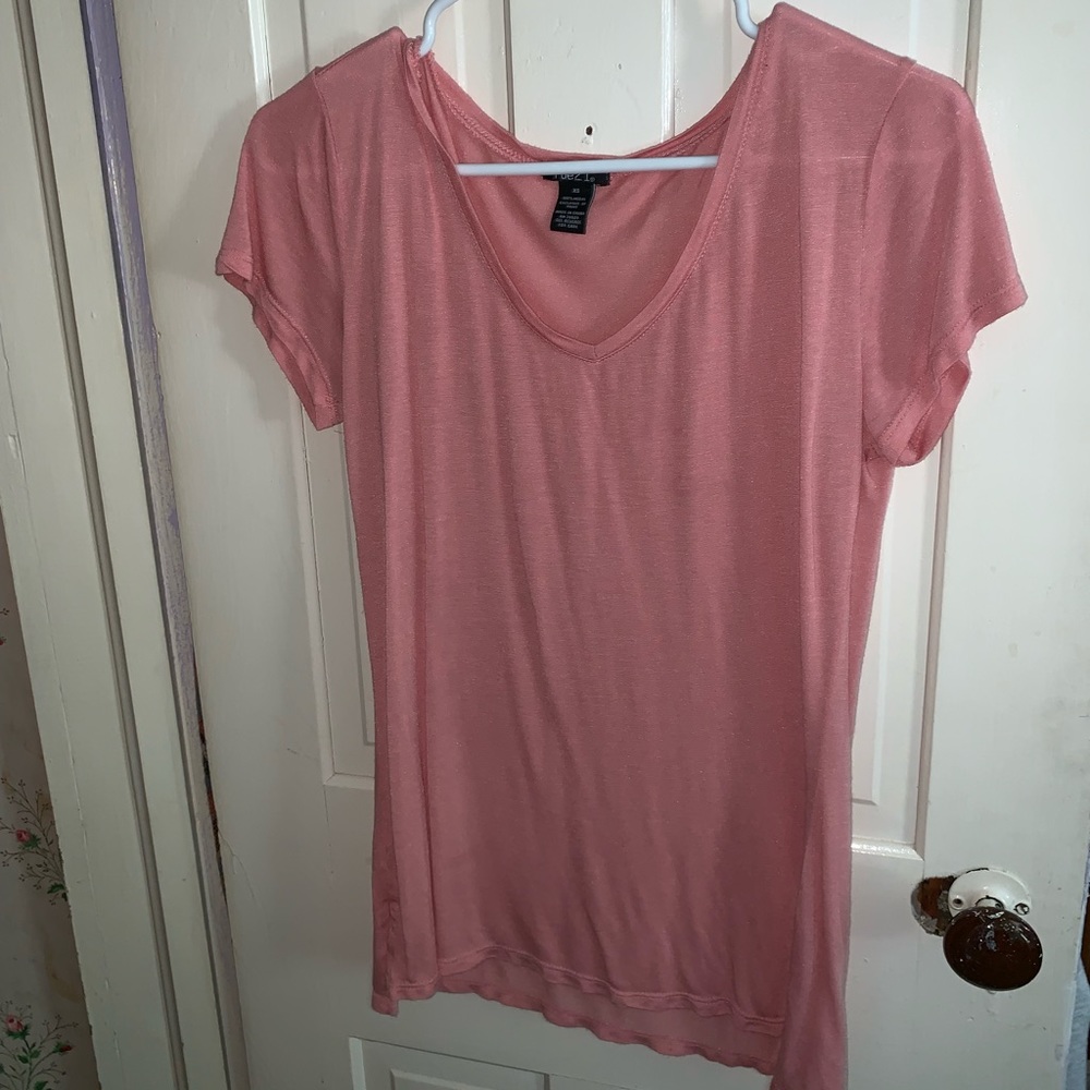 Pink V-Neck Tee